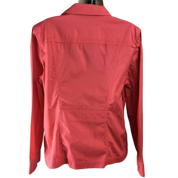 Womens Zip Up Jacket Pink Chicos 2 Lightweight  US Size L u - Picture 3 of 8